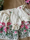 Ajd 8149 Kora Cotton With Lotus Embroidery Work Kids Wear Gown Wholesale Price In Surat